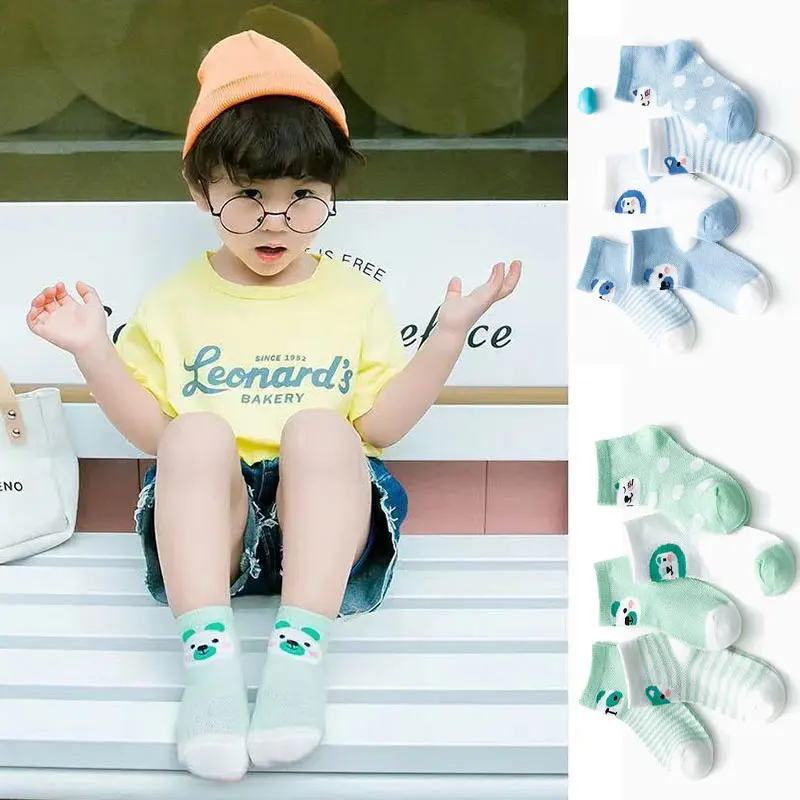 

5 Pairs/lot Spring Autumn Baby Kids Mesh Socks Cartoon Cotton Keep Warm Children's Sock for 1 To 8 Yrs Girls Boys Stuff