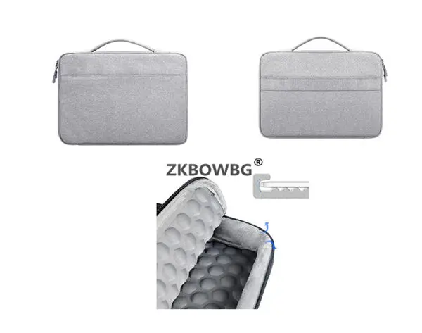 Light Gray Сумка портфель сумки для Macbook retina 13 15 сумка для ноутбука 14 чехол для ноутбука Xiaomi Air 12,5 13,3 15,6 Surface Pro 4 5 6 - Цвет: Light Gray