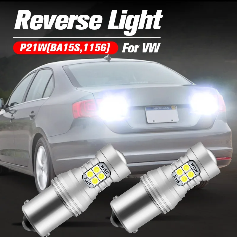 

2pcs LED Reverse Light Lamp Canbus P21W 7506 BA15S For VW Beetle Golf 3 4 5 MK3 Jetta GTI Rabbit Eos Passat B3 B4 B5 B5.5 B6