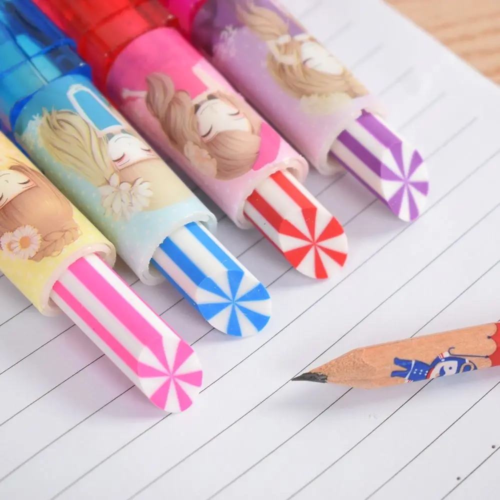 

Красочная милая губная помада вращающийся резиновый ластик канцелярские принадлежности карандаш детский подарок для студентов