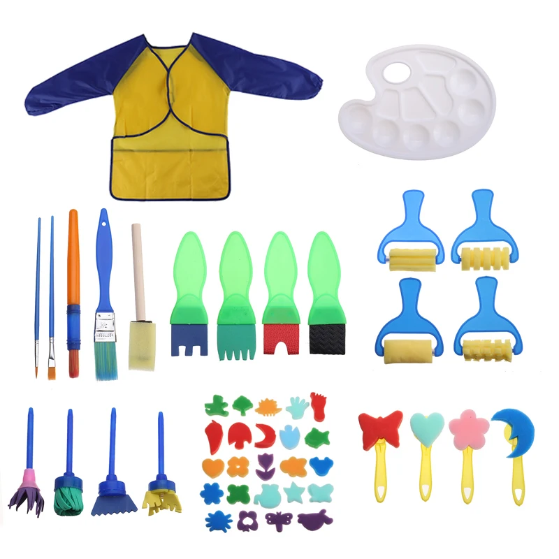 Детский набор искусственных кистей фартук для рисования детские наборы