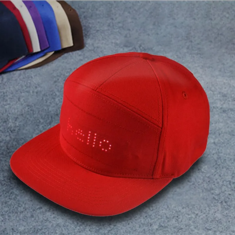 Модные светодиодный смарт Кепки мобильного телефона ПРИЛОЖЕНИЕ управления