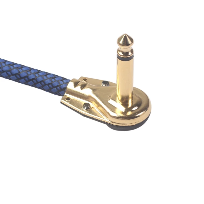 3PCS 20cm Guitar Effect Pedal Instrument Patch Cable 1/4inch Right-Angle Plug | Спорт и развлечения