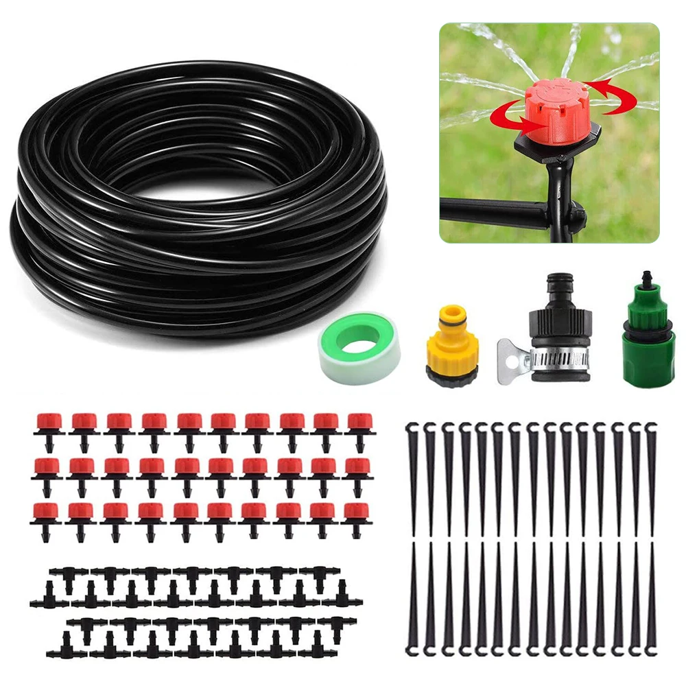 

Adjustable Drip Irrigation System Automatic Watering Garden Micro Drip Watering Kits Garden Flower Plants Drip Watering Soaker