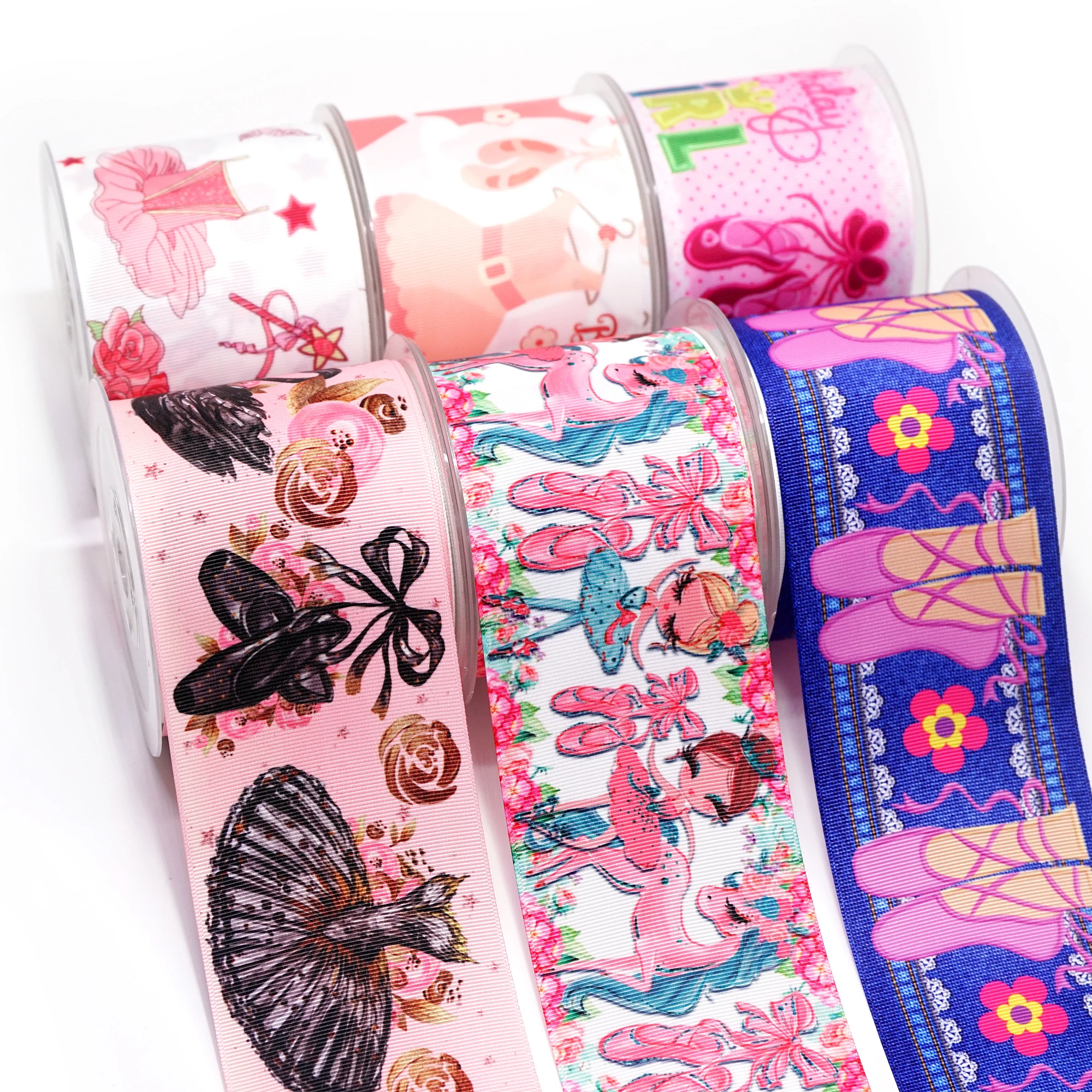 

Cartoon Grosgrain/Satin Dancing Ribbon Printed Ribbon For Crafts Decoration Bow 10Yards 9431