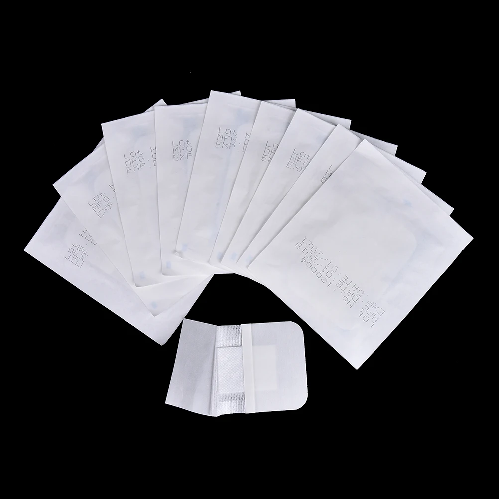 

10Pcs Hypoallergenic Non-woven Medical Adhesive Wound Dressing Band aid Bandage Outdoor Large Wound First Aid Skin Care 6x7cm