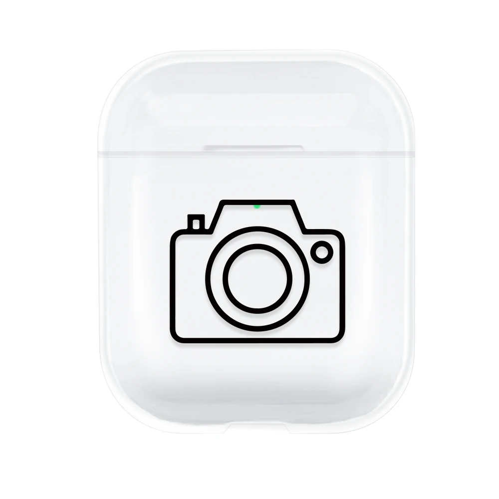 006 Жесткий прозрачный чехол для ПК, чехол для AirPods 1, 2, милые Мультяшные беспроводные наушники, зарядная коробка, чехол, сумка для Apple AirPods - Цвет: 006