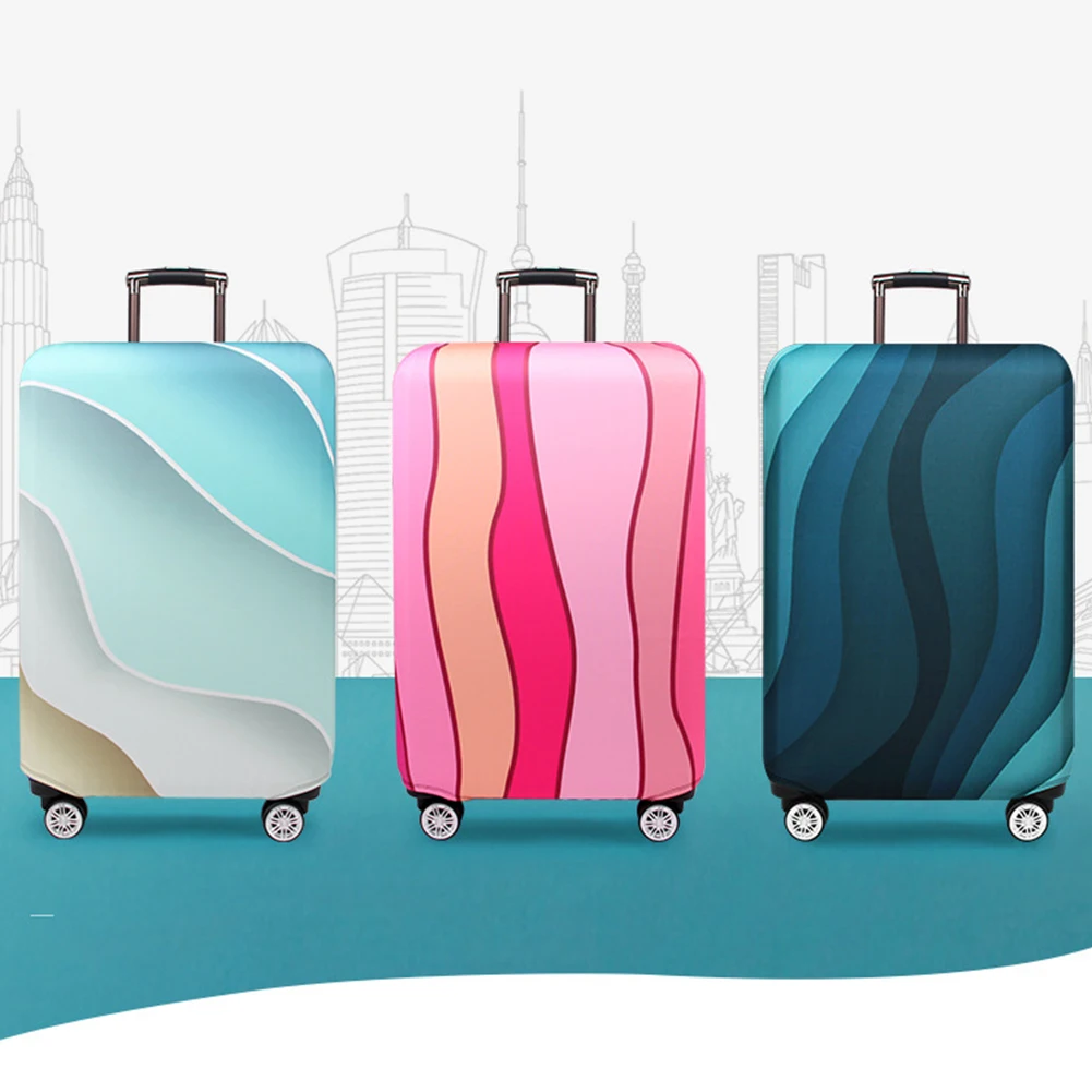 

Suitcase Cover Washable Universal Durable Polyester Travel High Elasticity Thick Anti Scratch Easy Apply Accessories Dust Proof