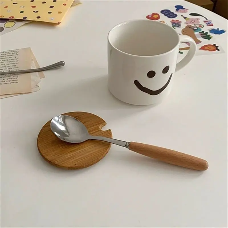 Ins система исцеления простой стиль кофейный цвет смайлики кружки керамические