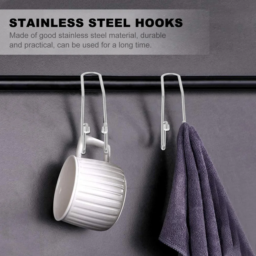 

10pcs Heavy Duty Metal Hooks Storage Hooks Hanging Organizers for Home