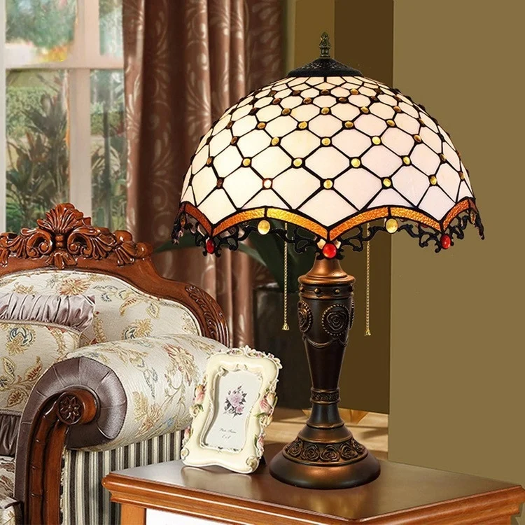 Витражное стекло для гостиной столовой спальни прикроватная настольная лампа на