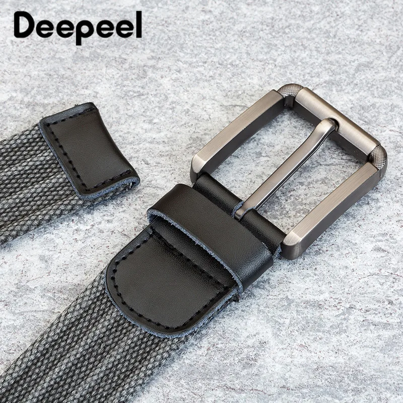 Deepeel 1 шт. 3.8X110-140 см ремень из полиэстера холст мужские ремни с пряжкой дикие