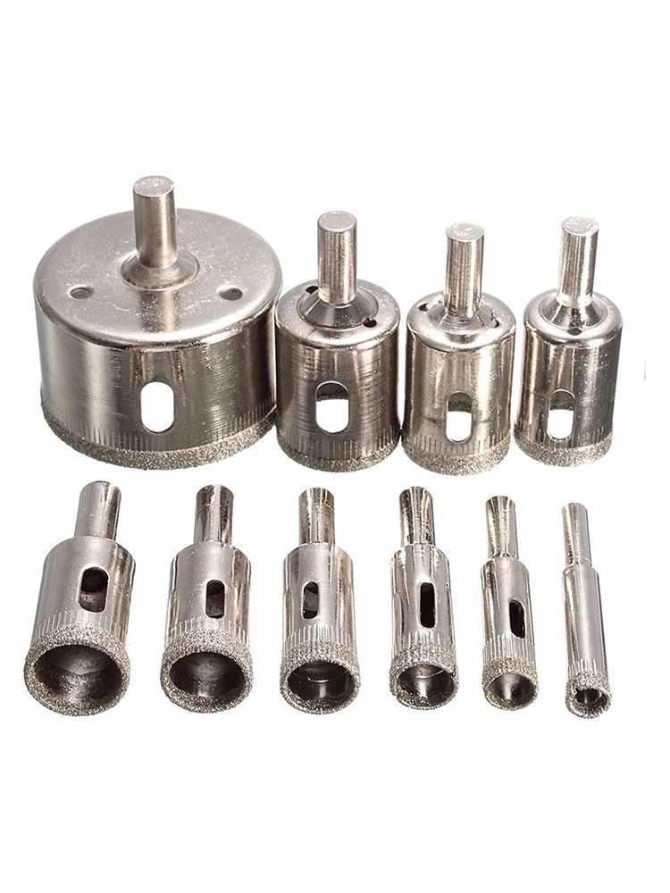 

10pcs/Set Glass Hole Opener Diamond Drill Bits Ceramics Floor Tile Hole Opening Hand Tools Accessories 3-50mm