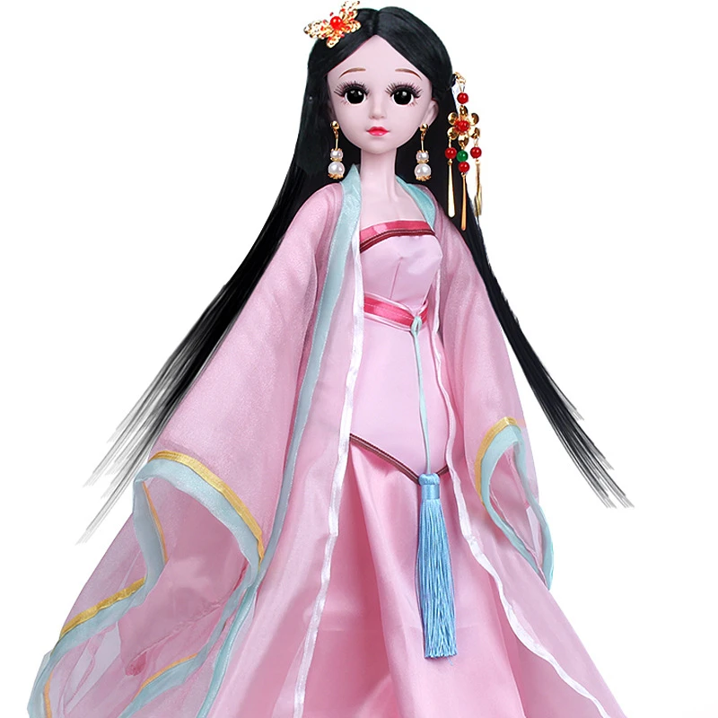 

60cm 1/3 BJD Doll Clothes Chinese Style Costume DIY Dress Up Clothing Costumes Ancient Princess Girl Toy Doll Dress Accessories