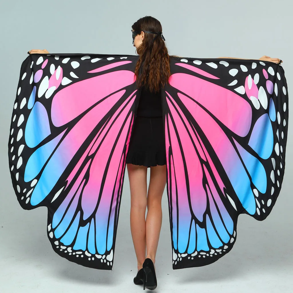 SAGACE большой крылья бабочки Рождественский двусторонний Принт шаль Дамский Плащ