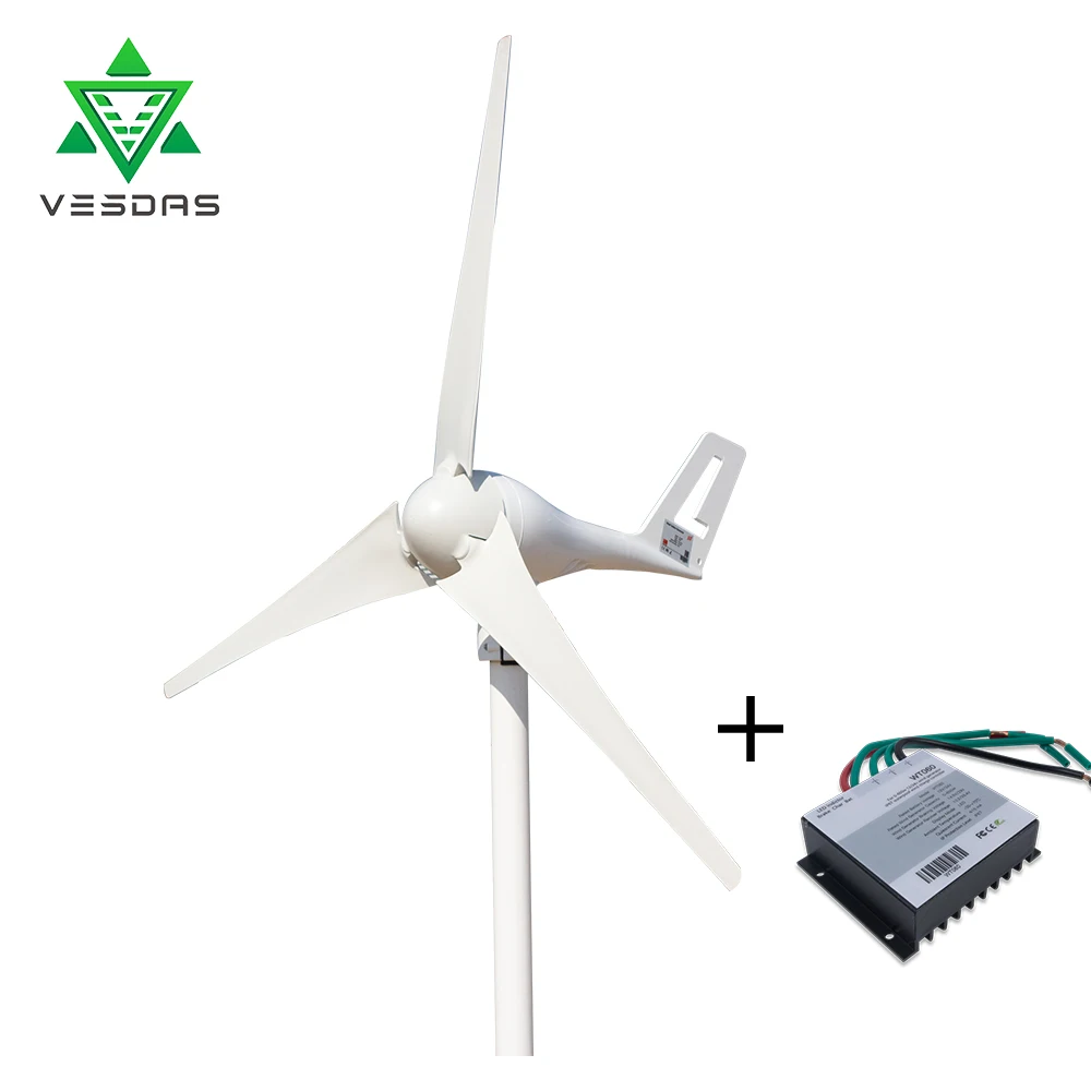Vesdas 400W ветряной генератор 12V 24V Windturbine контроллер 3/5 лезвия Samll 2 м/с низкой скорости