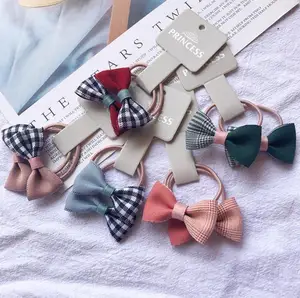 Резинки для волос для девочек, эластичные, с маленьким бантом, детские ленты для волос, 610 шт.