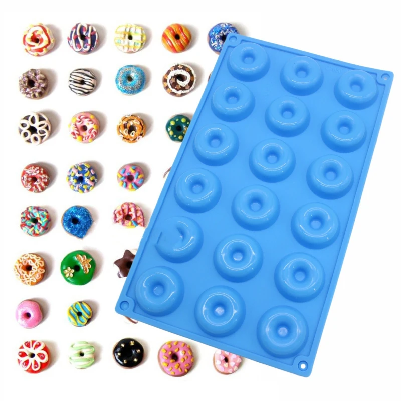 

18Holes Silicone Donut Mold Baking Pan Bakeware Pastry Cookie Chocolate Cake Dessert DIY Decorating Tools Biscuit Muffins Moulds
