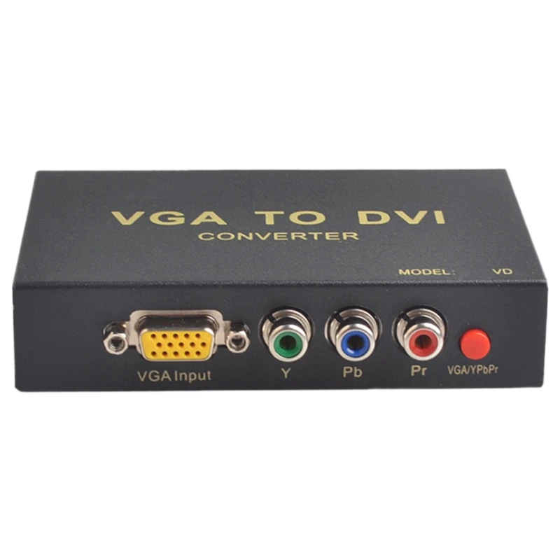 

VGA + Ypbpr к DVI конвертер аналоговый к цифровому сигнальному адаптеру 1080P HD 60 Гц (штепсельная Вилка европейского стандарта)