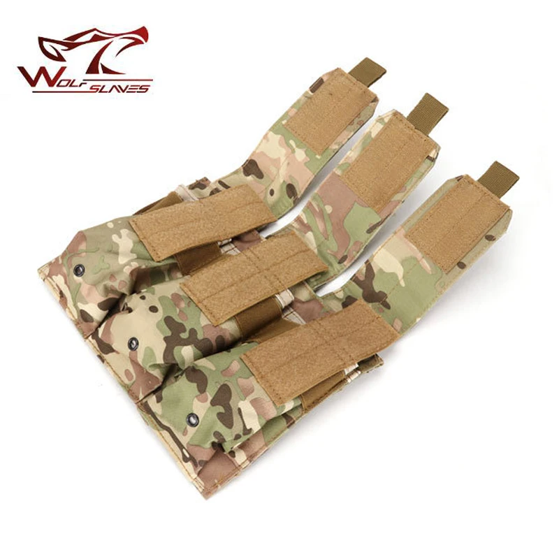 Охотничья Сумка Молл Камуфляжный Рюкзак Военная облегченная модульная система переноски снаряжения для страйкбола сумка Тройная M4 подсумок журналов Лесной камуфляж Чехол