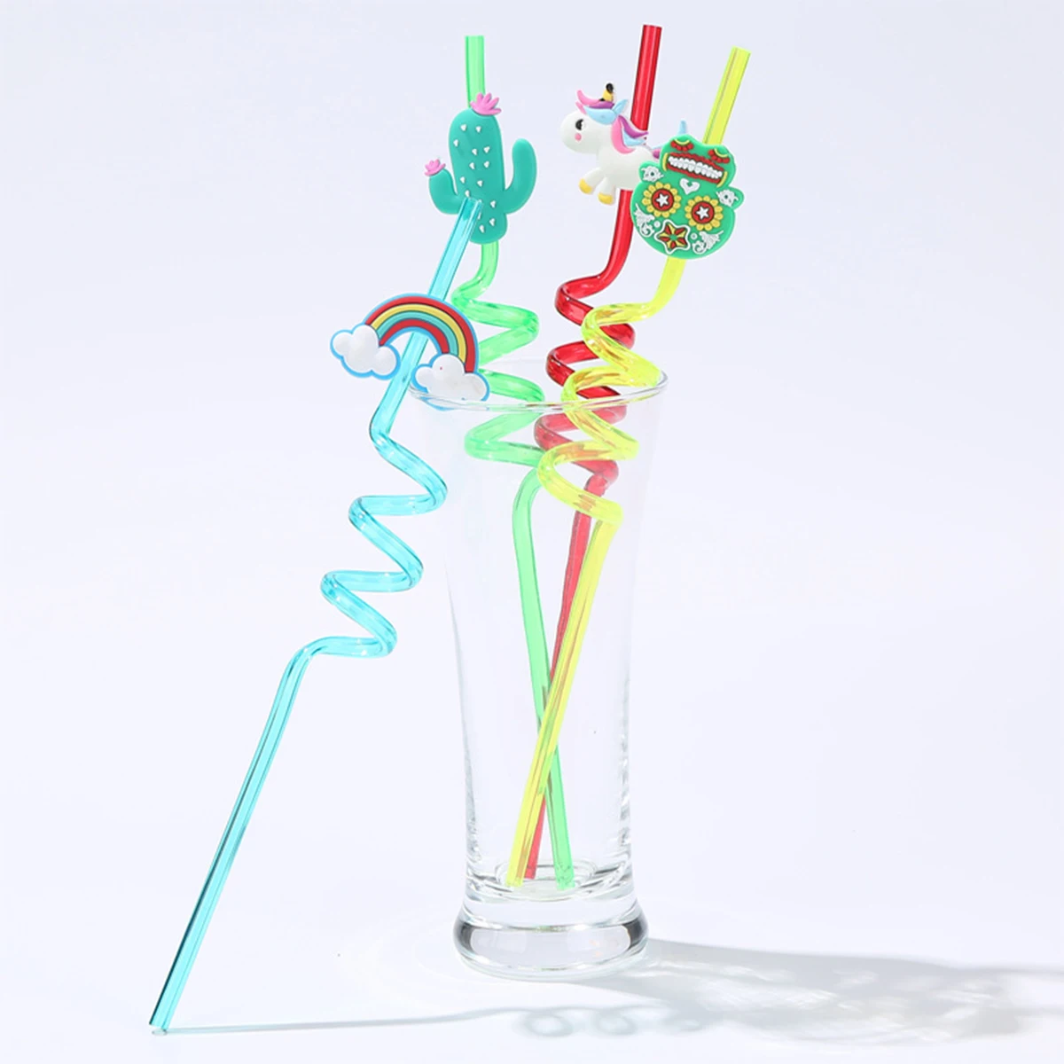 

4Pcs Cactus Cloud Cartoon Straws Drinking Straws For Birthday Wedding Party Pub for water milk tea fruit juice coffee etc