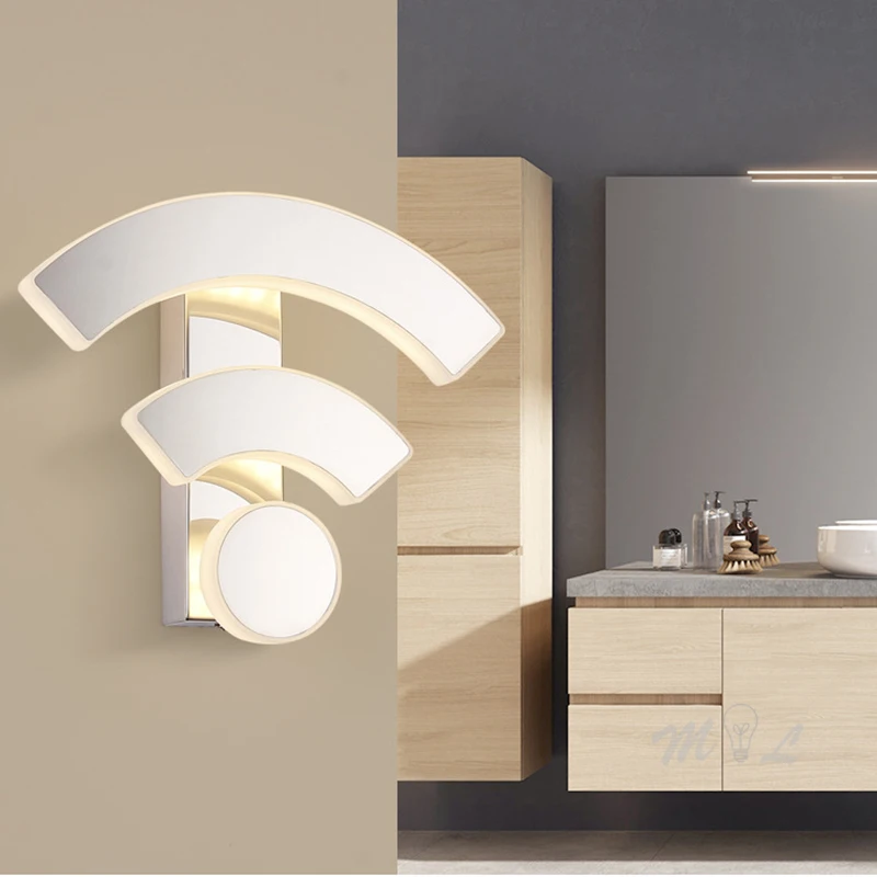 Современные настенные светильники Акриловые Настенные с Wi-Fi зеркальные