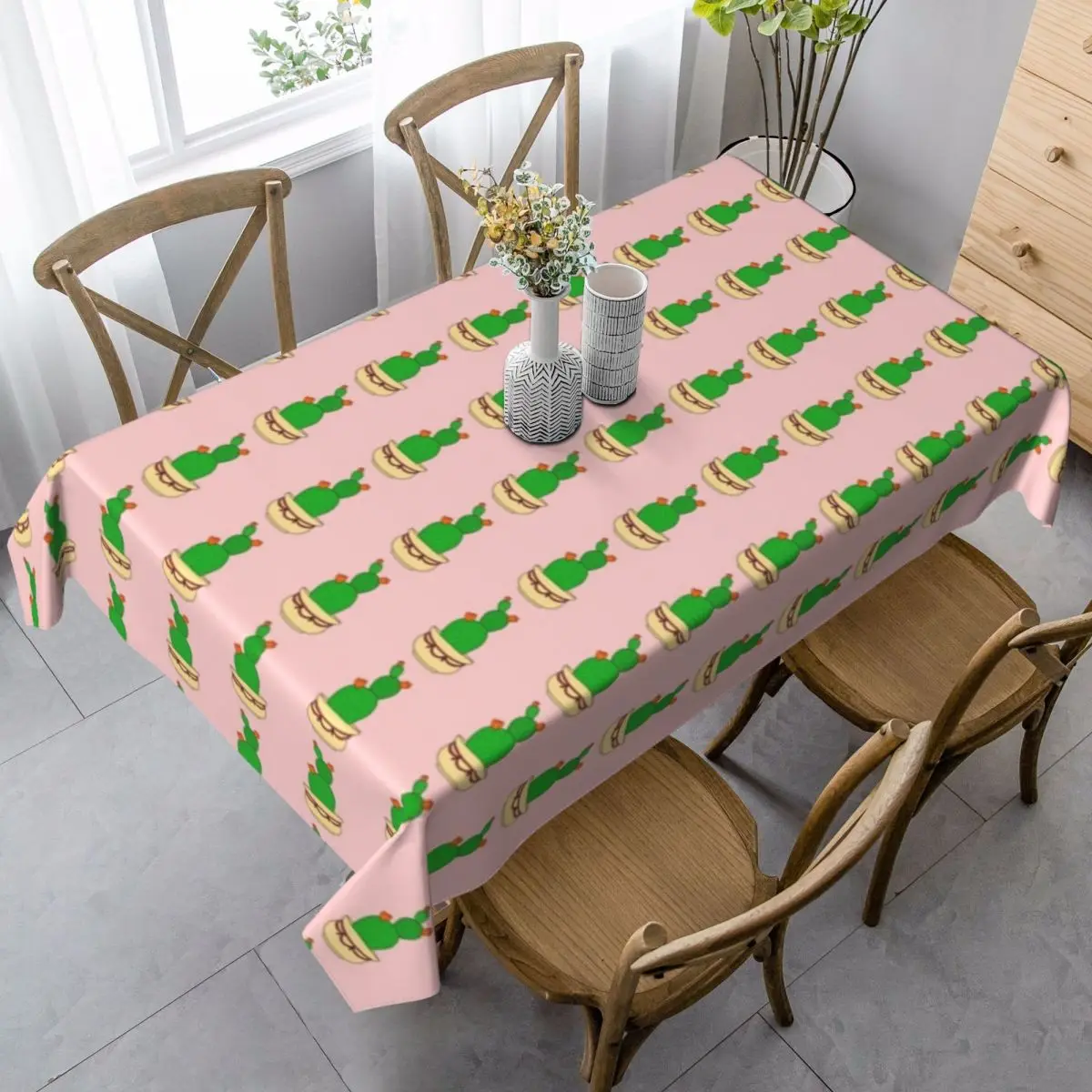 

Cactus Tablecloth Decorative Print Table Cover Desk Wholesale Decoration Polyester Table Cloth