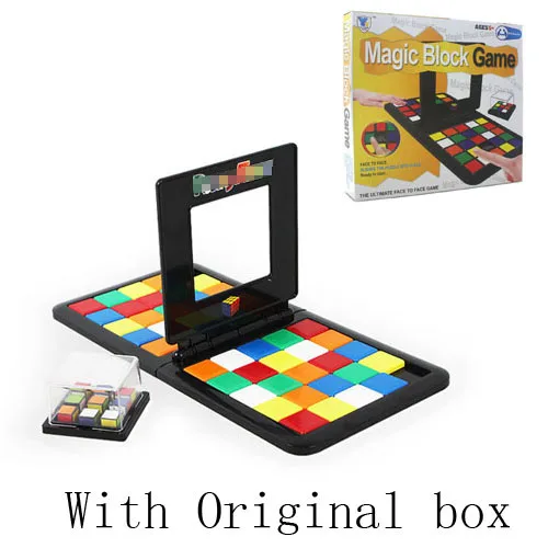 with original box VIP Головоломка Куб 3D головоломка гоночная доска с кубиками игра дети взрослые обучающая игрушка родитель-ребенок двойная скорость игра Волшебные кубики - Цвет: with original box
