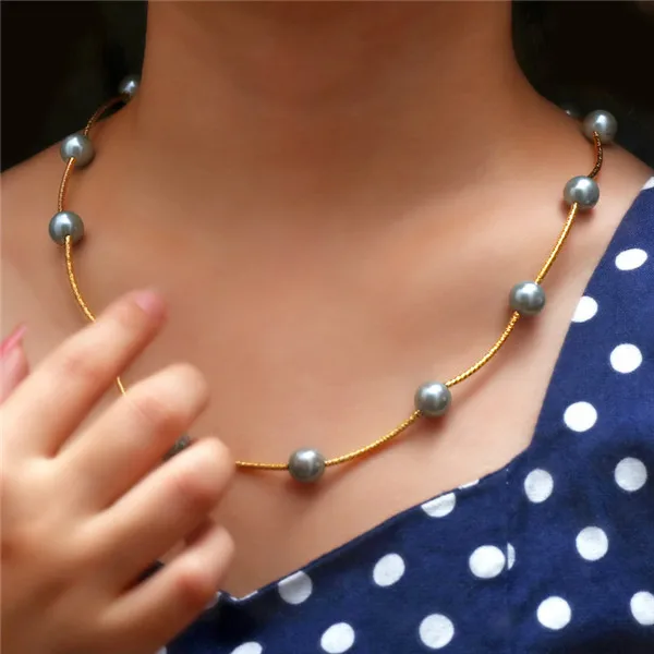 Nekclace 1530 Ожерелье из искусственного жемчуга, высокое качество, не вызывает аллергии, опт, золотой цвет, массивное ожерелье, цепочка,, жемчужные украшения - Окраска металла: Nekclace 1530