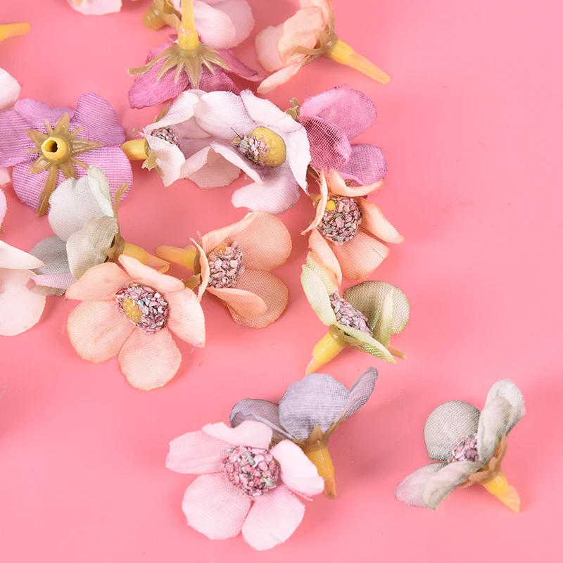 2 5 см/шт. мини Маргаритка из шелка многоцветная гирлянда с искусственным цветком