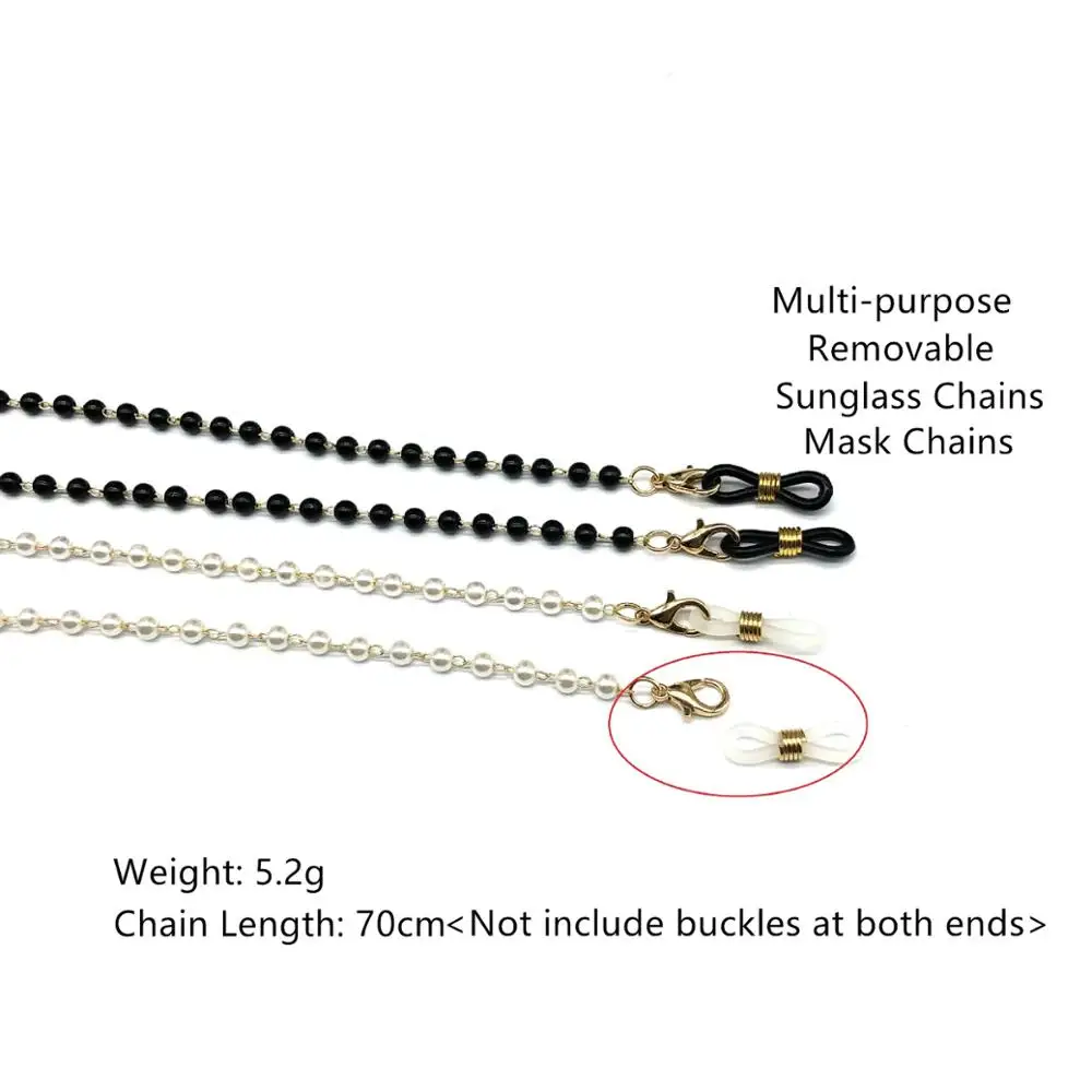 

Sunglasses Masking Chains For Women Multiple Acrylic Pearl Crystal Eyeglasses Chains 2021 New Fashion Jewelry Wholesale