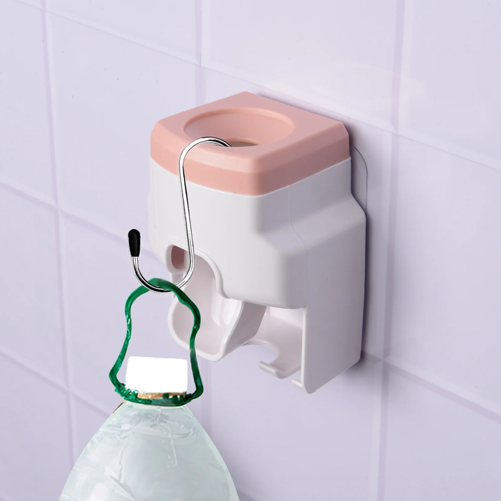 

Lazy Wall Mount Toothpaste Dispenser Waterproof Bathroom Automatic Toothpaste Squeezer Dispenser Toothbrush Holder Storage Rack