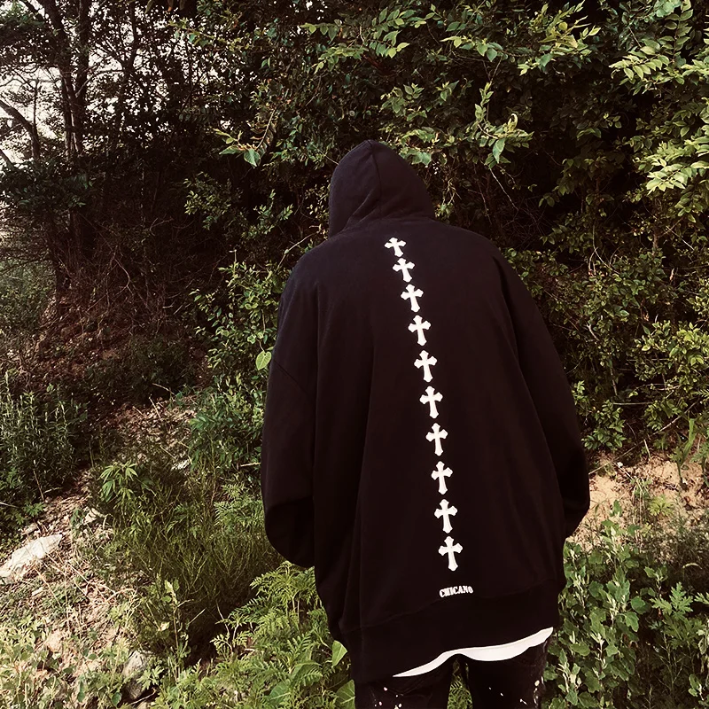

American Retro Harajuku Hip Hop The Cross of Faith Anime Cosplay Hoodies Sweatshirt Streetwear Men Hoodie Designer Graphic