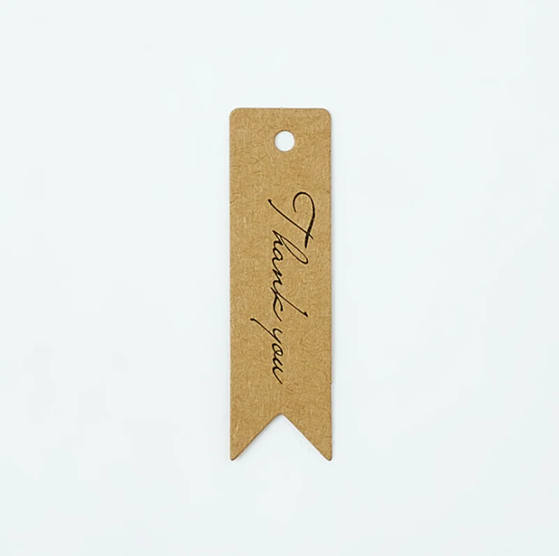 100 шт./лот бирки для упаковки ручной работы из крафт бумаги благодарим Вас