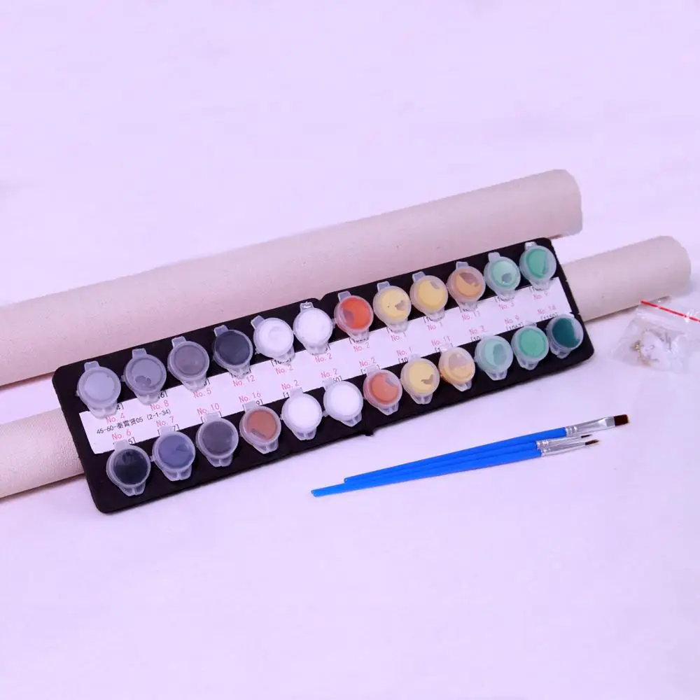 YIJIE DIY живопись по номерам Волк Рисунок на холсте Ручная роспись искусство
