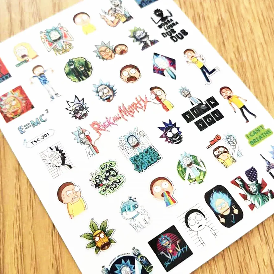 

Newest TSC series 201 design 3d nail sticker decal export Japan rhinestiones DIY decorations for nail wraps