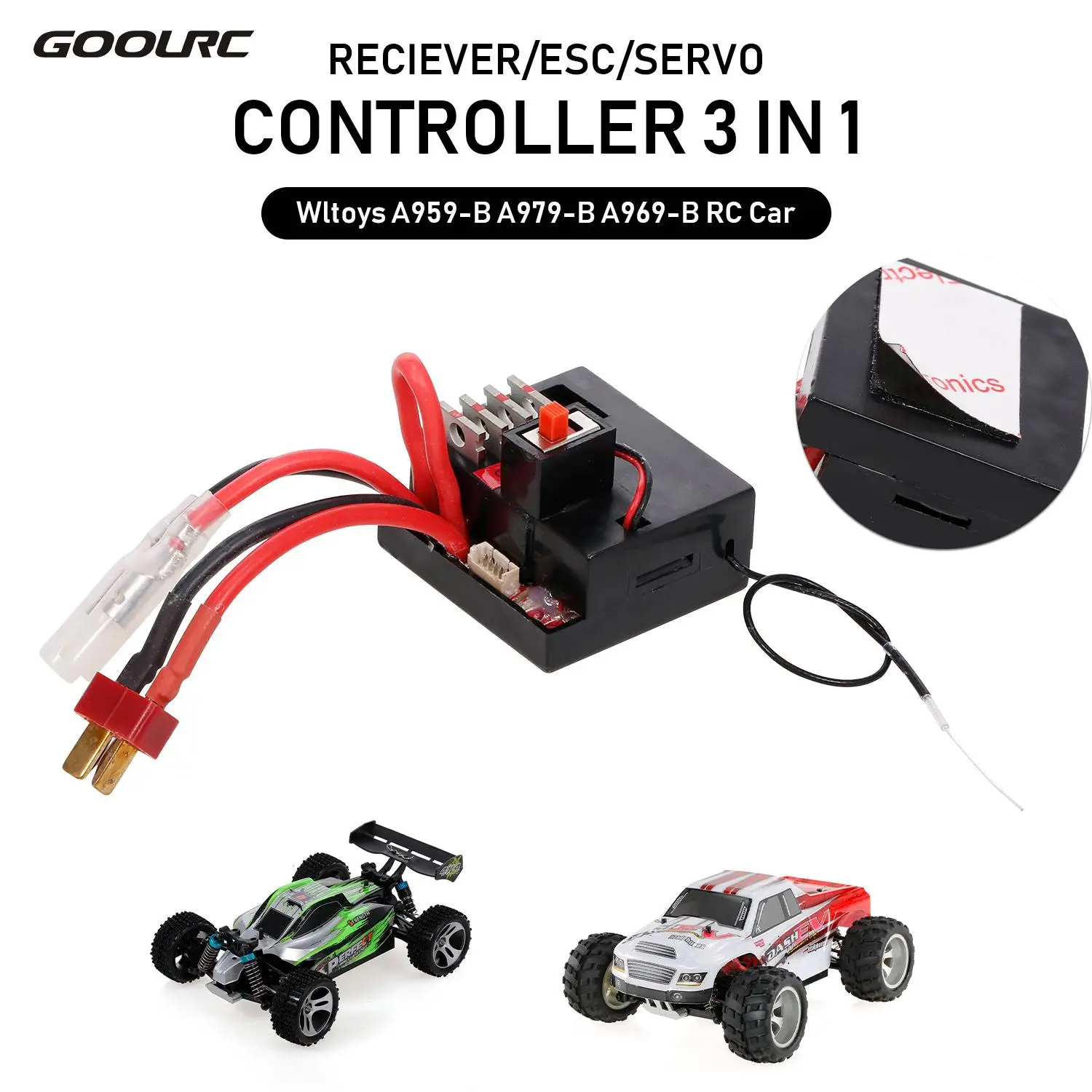 Автомобильный ресивер GoolRC/ESC/Servo Controller 3 в 1 запасная часть для Wltoys высокая