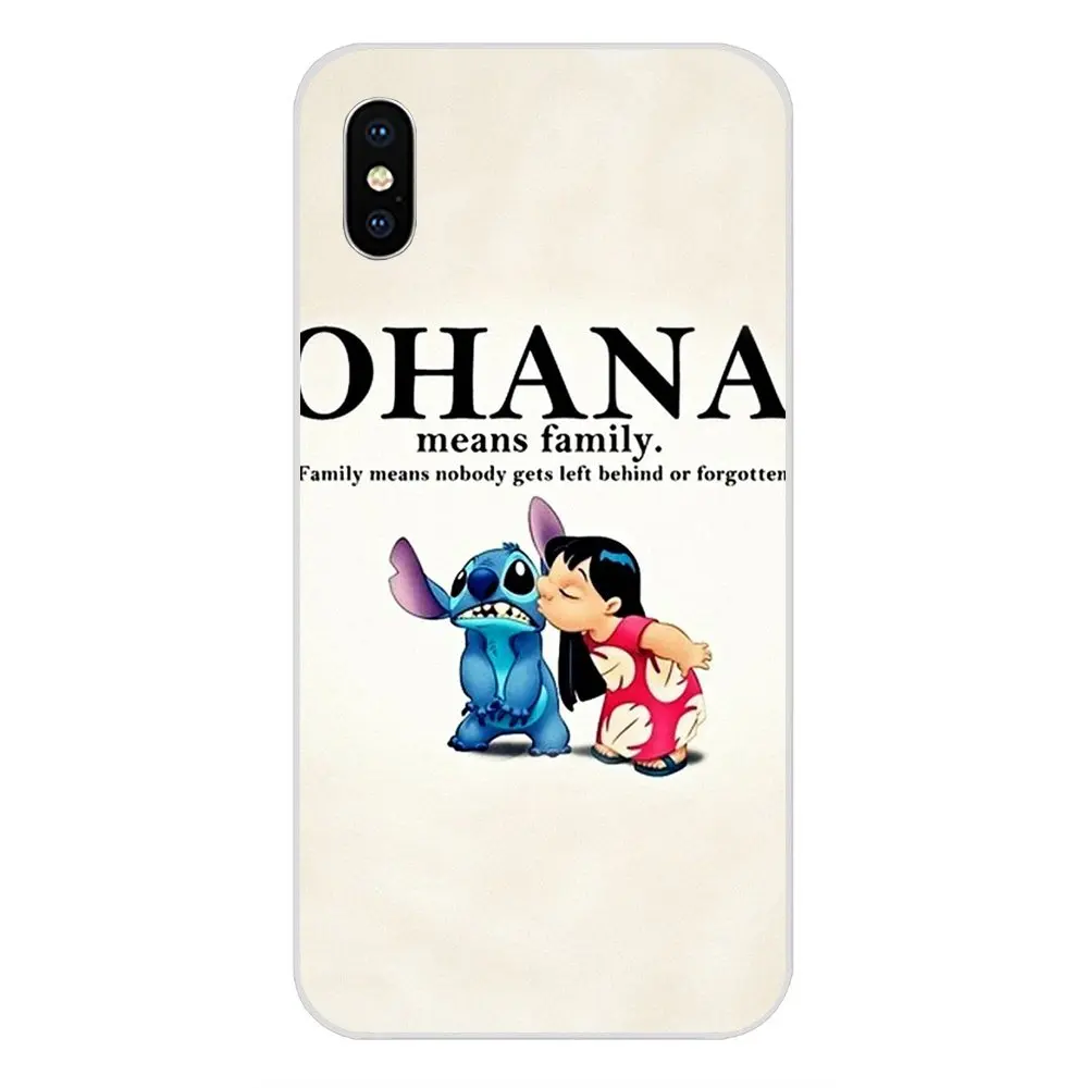 Чехол для телефона Lilo Stich Ohana роскошный Резиновый ТПУ чехол Apple iPhone 4 5 5C 6 6S 7 8 Plus X XS