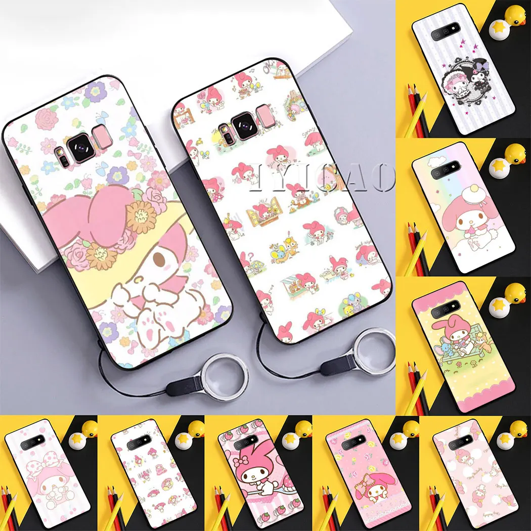 С рисунками из мультфильма My Melody мягкий чехол для samsung S6 S7 край S8 S9 S10 плюс S10e Note 8 9 10