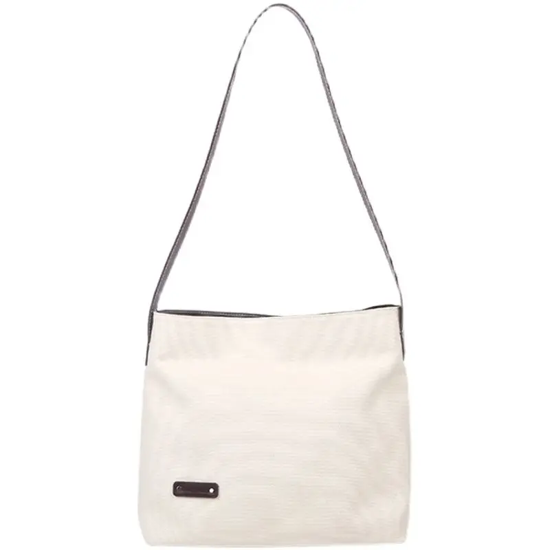 

Новинка 2021, женская сумка -тоут, Модная белая Большая вместительная Холщовая Сумка, повседневные сумки -мессенджеры через плечо, Женская Лос...