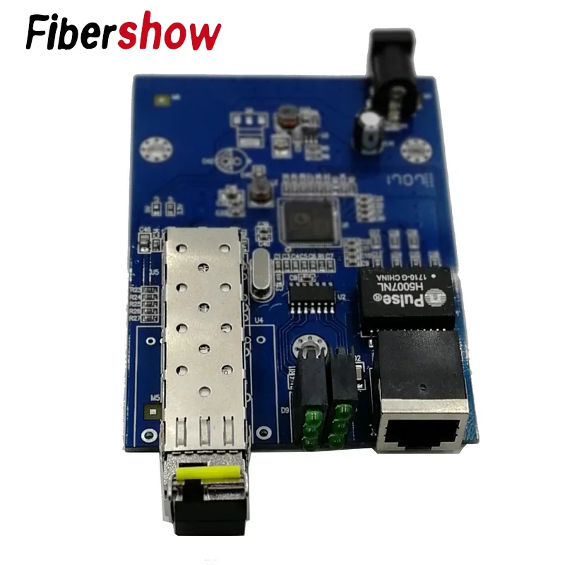 Волоконно оптический медиаконвертер 1 порт sfp до rj45 ГБ Оптический ethernet для ip