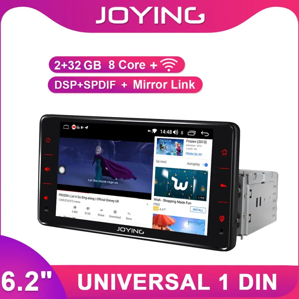 6 2 &quot1Din универсальный Android автомобильный стерео радио DSP GPS зеркало ссылка SPDIF