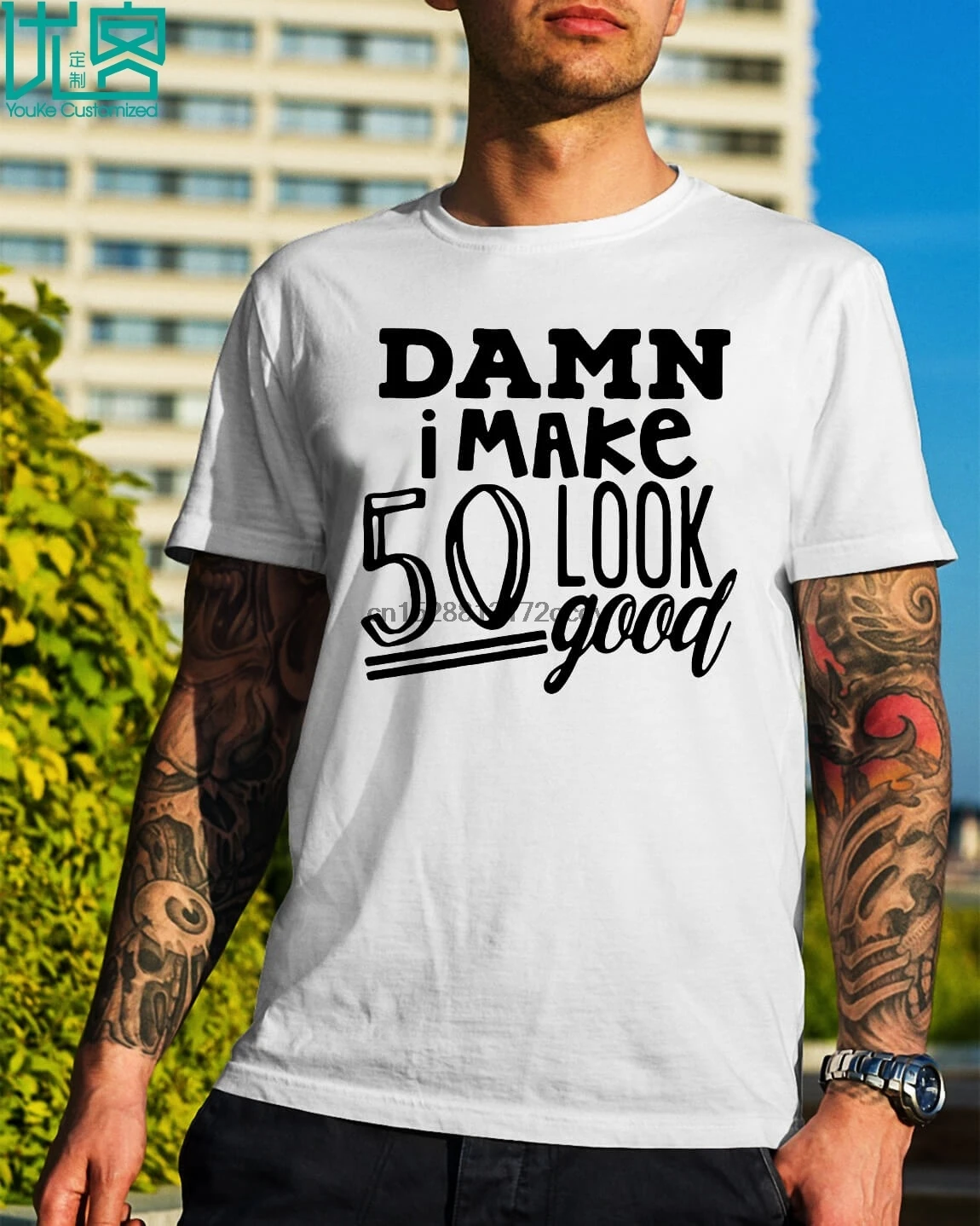 Бренд Damn I Make 50 хорошо выглядит футболка 2019 Летняя мужская с коротким рукавом| |