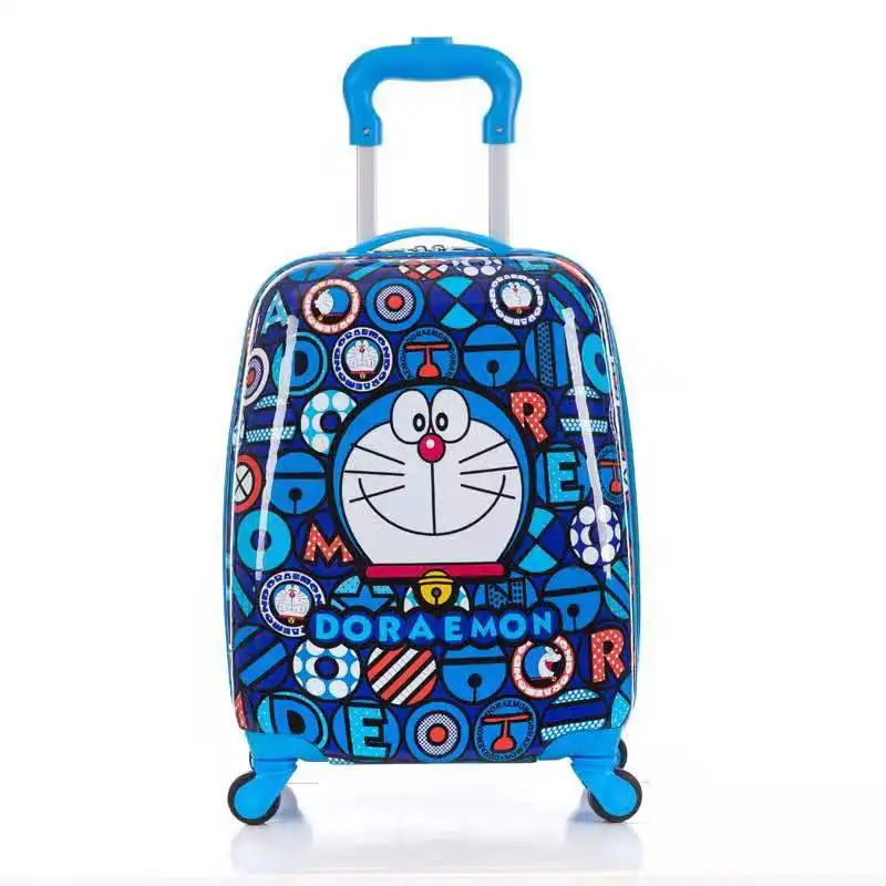 Children Suitcase Children's Cartoon Suitcase Child Trolley Case Luggage Kids Schoolbags Travel Suitcase with Wheels 3D 18inch Case Kid's Toys Box - Цвет: Children Suitcase