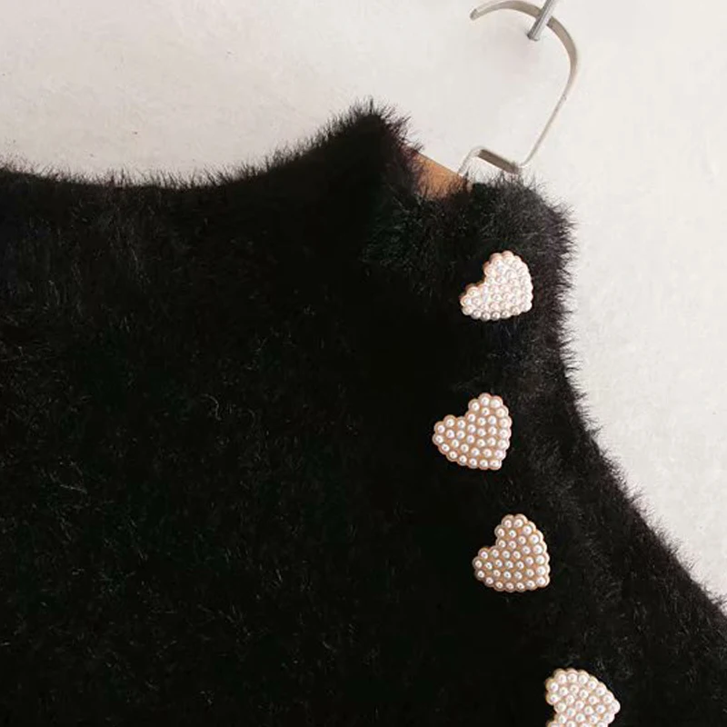 GOPLUS Women's Turtleneck Sweater Casual Black White Buttons Warm Pullover Sweaters Womens Pull Femme Nouveaute 2021 C8296 | Женская