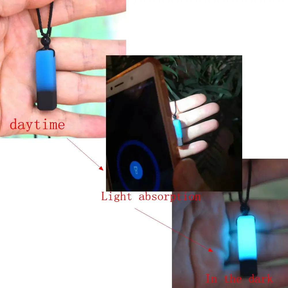 Hand made Vintage Necklace Pendant wood resin material luminous jewelry at night men and Women Fashion Gift | Украшения и