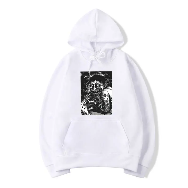 

Junji Ito Uzumaki Men Casual Hoodie Pattern Plus Size Clothes Print Secret of The Haunted House Oversized Hoodies Sweatshirt