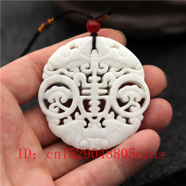 Натуральный белый китайский нефритовый летучая мышь кулон ожерелье модное