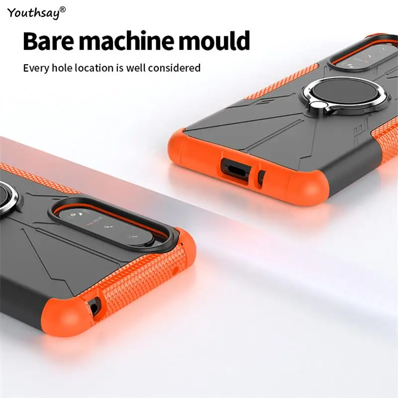 for sony xperia 5 iii case cover for sony xperia 5 iii coque ring armor shockproof protective phone bumper for sony xperia 5 iii free global shipping