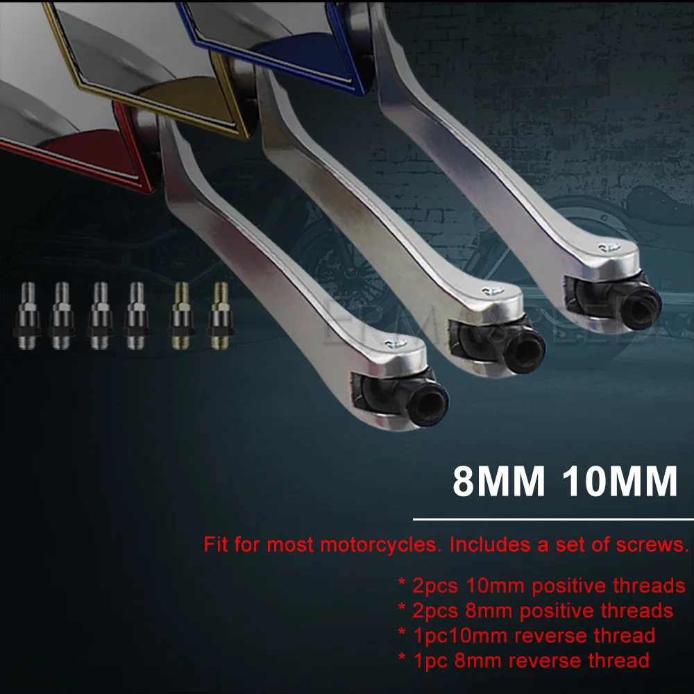 8 мм 10 красный мотоцикл зеркало заднего вида Универсальный для мотокросса скутер
